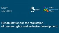 Titelbild des Reports Rehabilitation for the realisation of human rights and inclusive development; }}