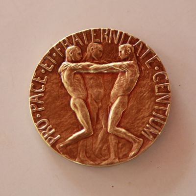 Medaille des Friedensnobelpreises Medaille des Friedensnobelpreises in Oslo 1997
