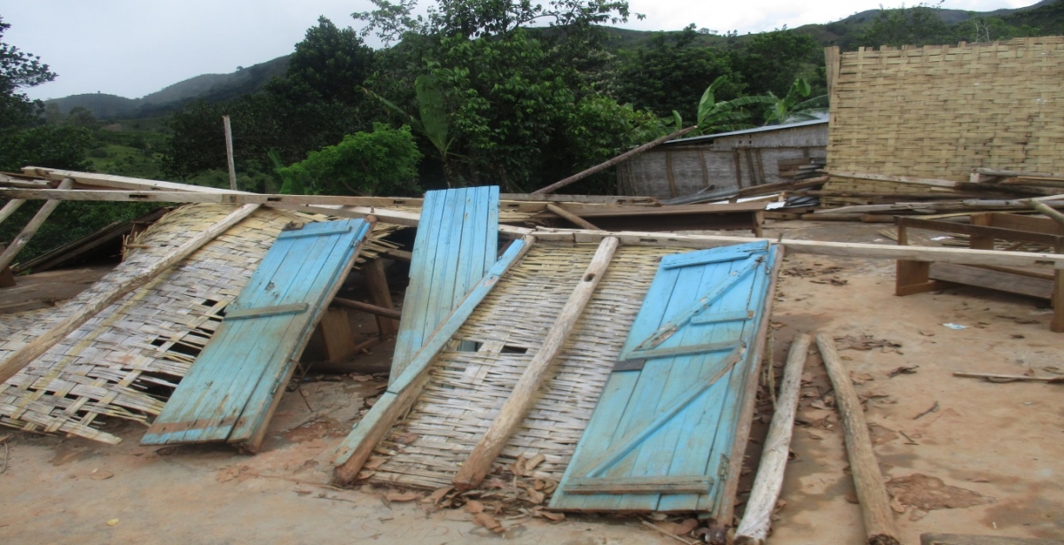 Die zerstörte Ambodivoanio-Schule Foto: © Ambodivoanio school / Handicap International