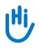 Logo Handicap International: kleine blaue Hand