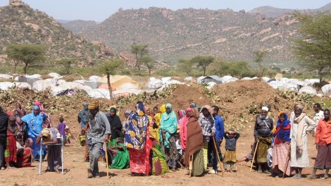 Flüchtlingscamp in der Region Oromia, wo HI im November 2017 Non-Food-Artikel verteilte
