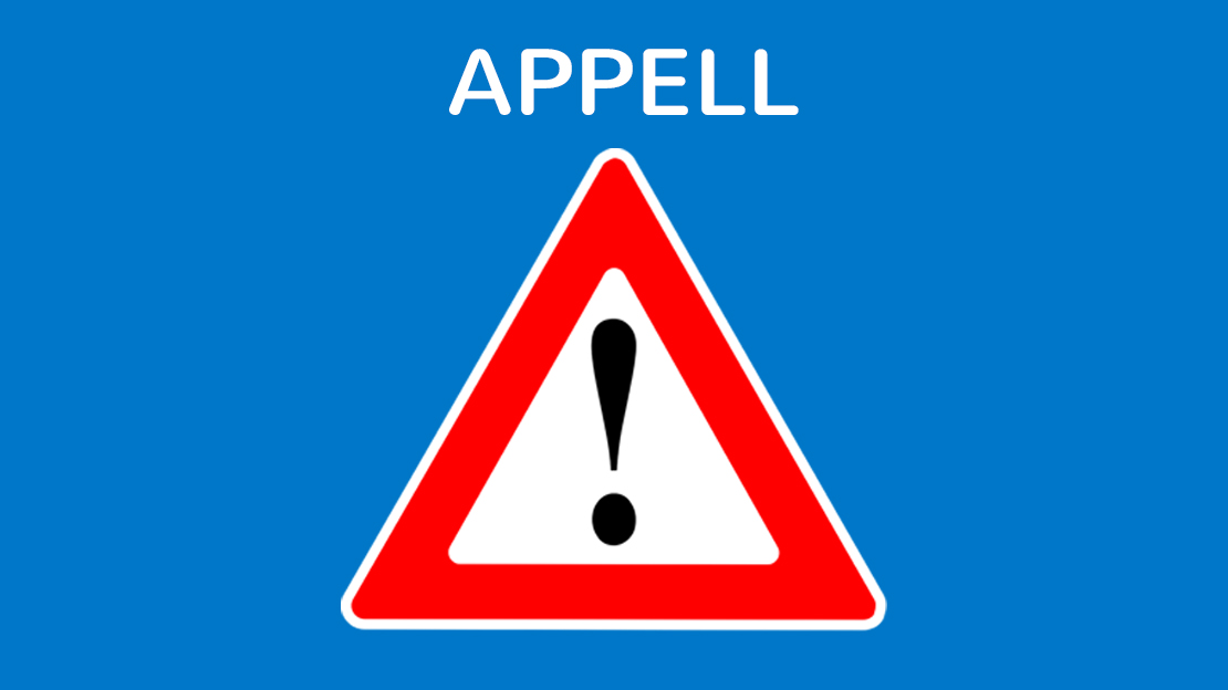 Grafik mit Warnschild und dem Wort 