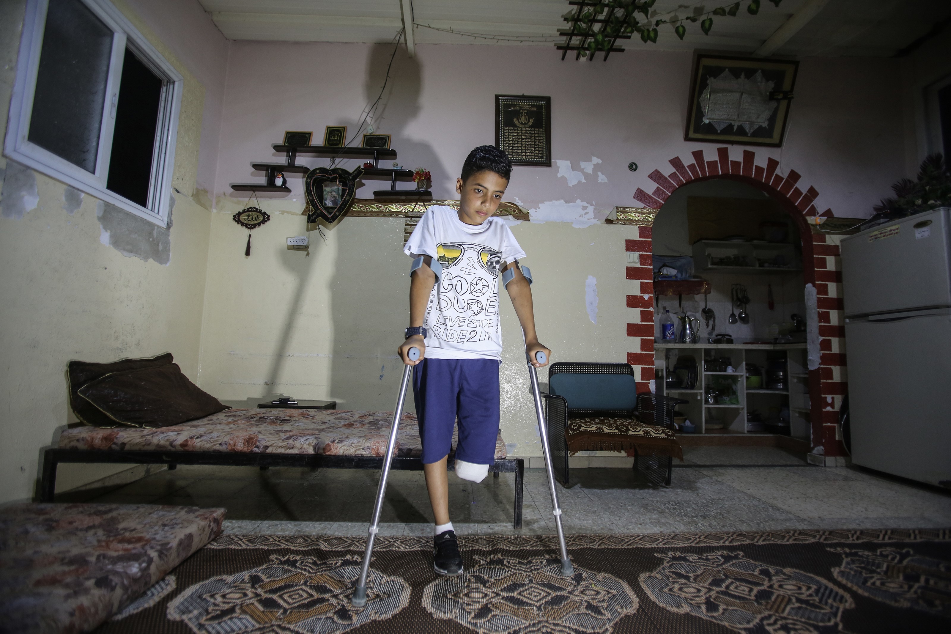 Ein 11-jähriges Kind wurde bei einer Demonstration in Gaza am 12. Mai verletzt