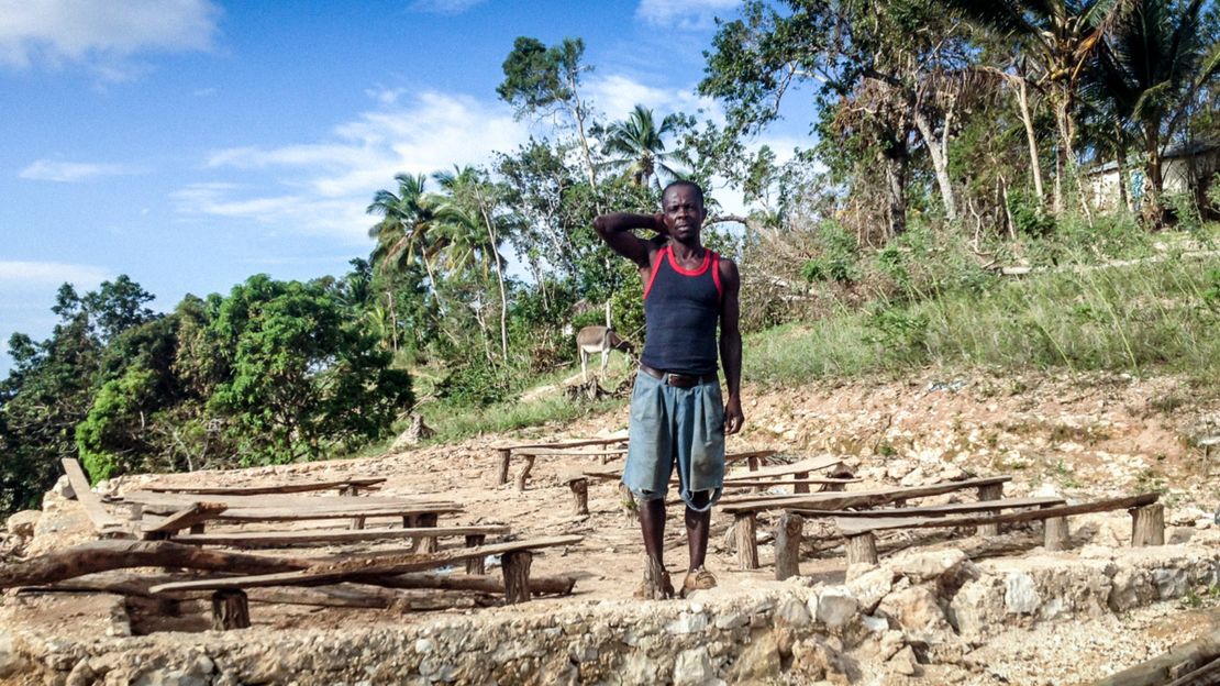 Zerstörung nach Hurrikan Matthew in der Provinz Nord-West im Jahr 2016