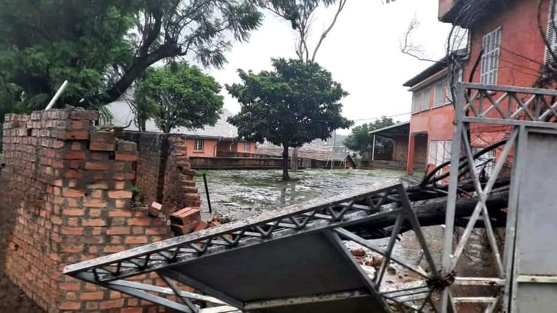 Durch den Zyklon Batsirai verursachte Schäden in Fianarantsoa.