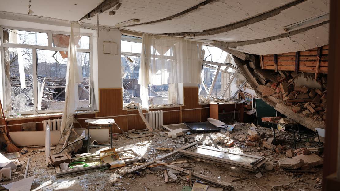 Bild einer zerbombten Wohnung