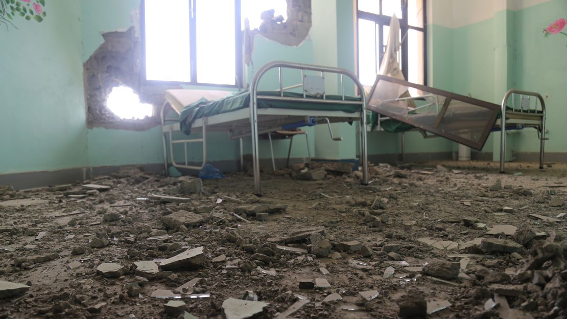 Durch Bombenangriffe zerstörtes Krankenhaus im Jemen