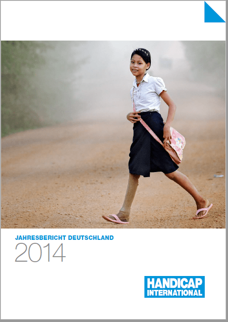 Das Titelbild des Jahresberichts des Jahresberichts 2014 zeigt ein Mädchen, das die Straße überquert.