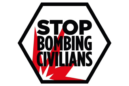 Logo der Hi Kampagne Stop Bombing Civilians