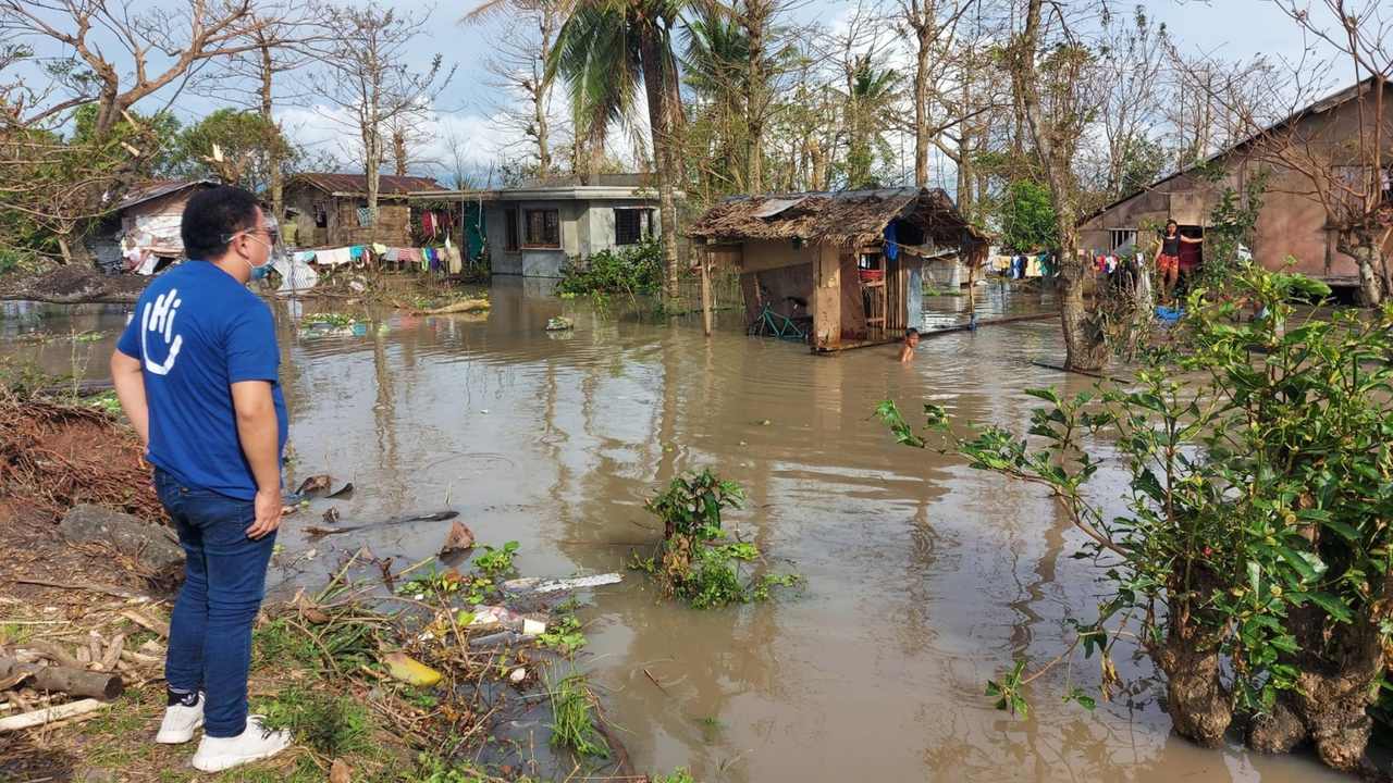 Taifun Schäden in den Gemeinden CALABARZON, Bicol, Sorsogon und Camarines Sur.