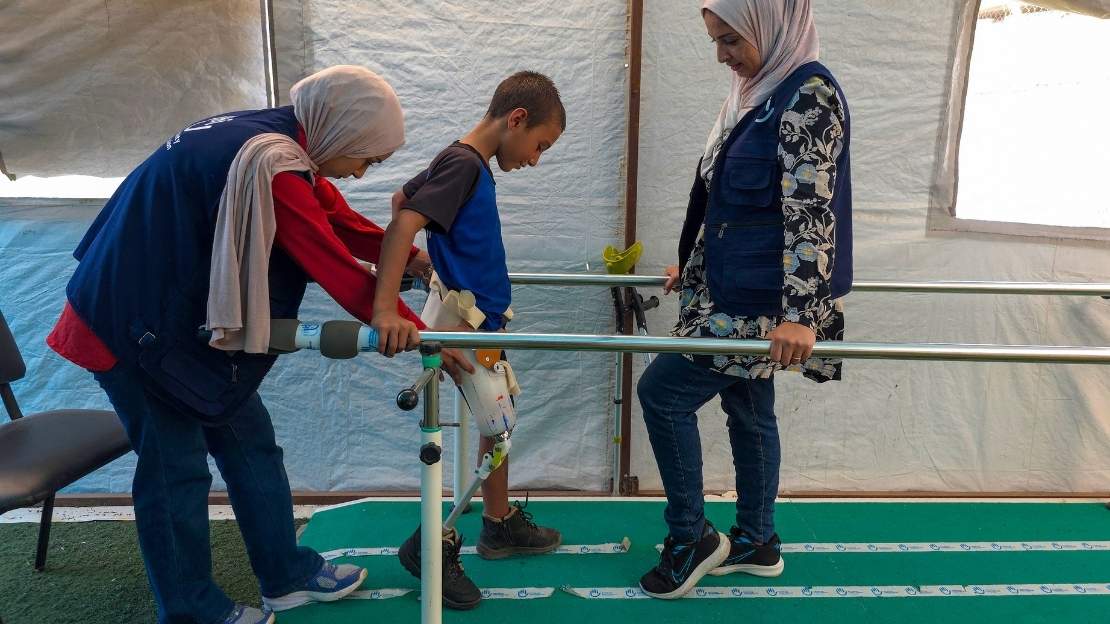 Gaza: Wie eine neue Prothese angepasst wird