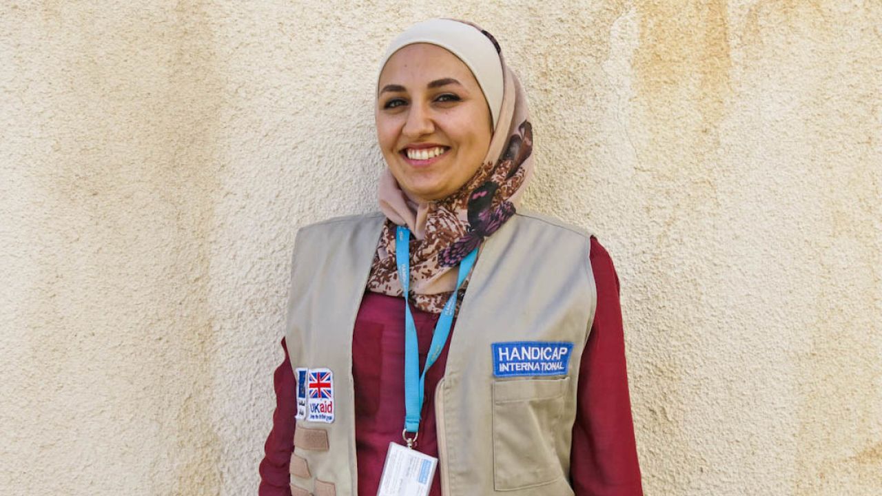 Iba ist eine Mitarbeiterin von Handicap International in Jordanien