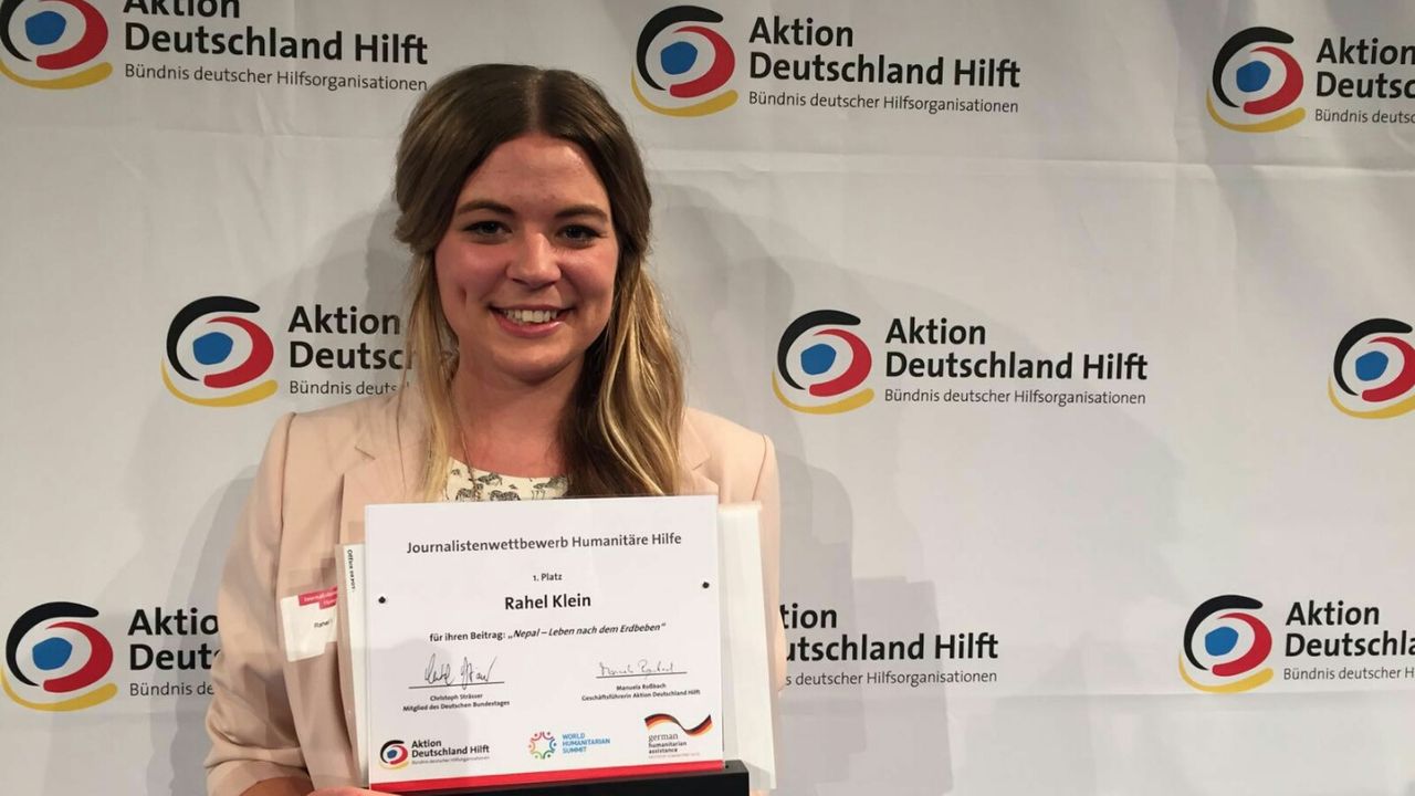 Rahel Klein bei der Preisverleihung in Berlin