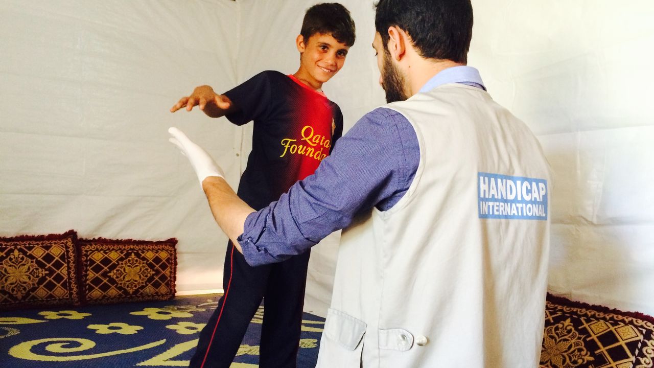 Mostafa bei der Physiotherapie