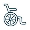 Icon von einem Rollstuhl