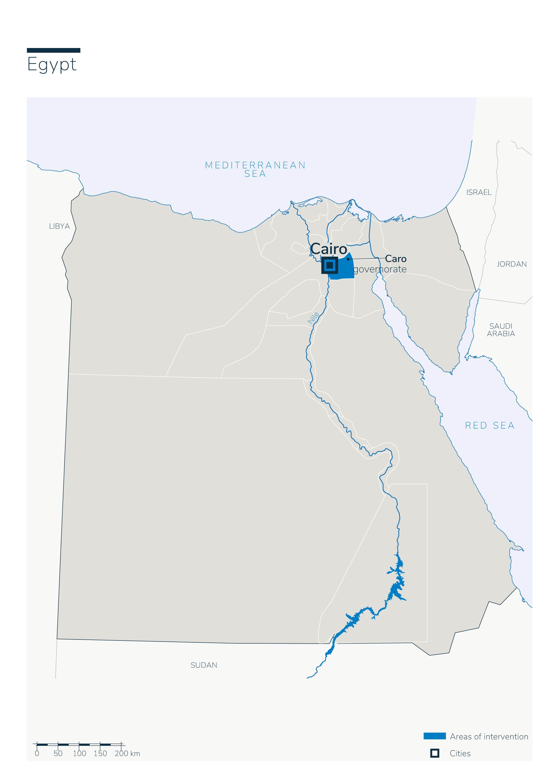  Karte des HI-Einsatzes in Ägypten